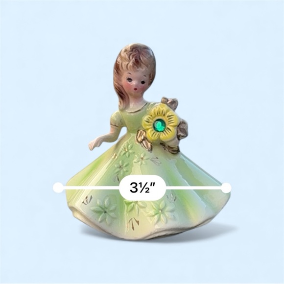 Josef Originals Vintage 1950’s Emerald May Birthstone Figurine Collectible - Picture 7 of 8